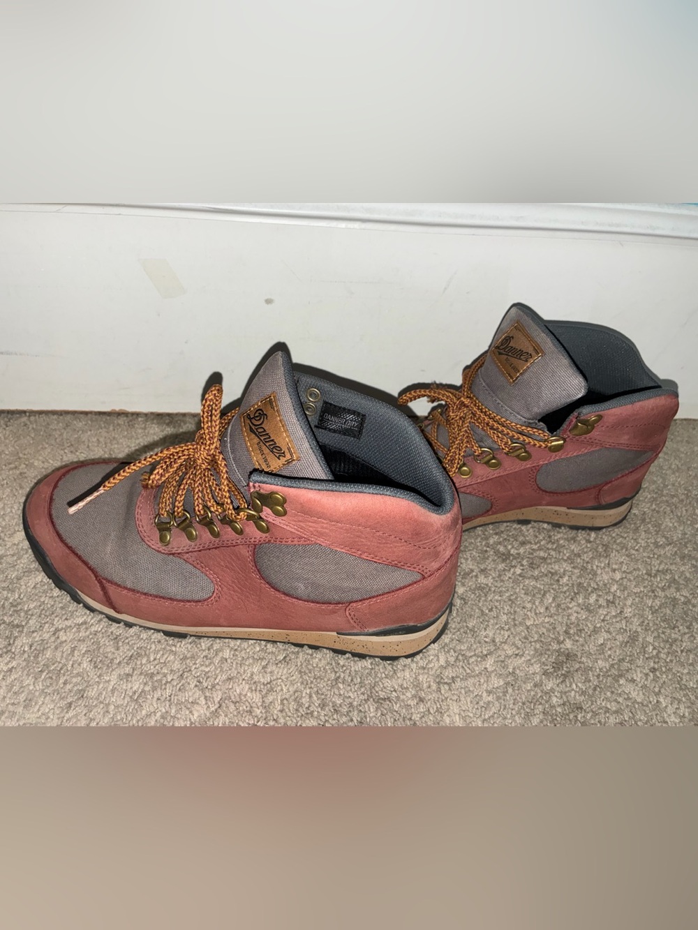Danner Jag II Alpine Design Red Gray Women's Size 10 Hiking Boots maroon grey